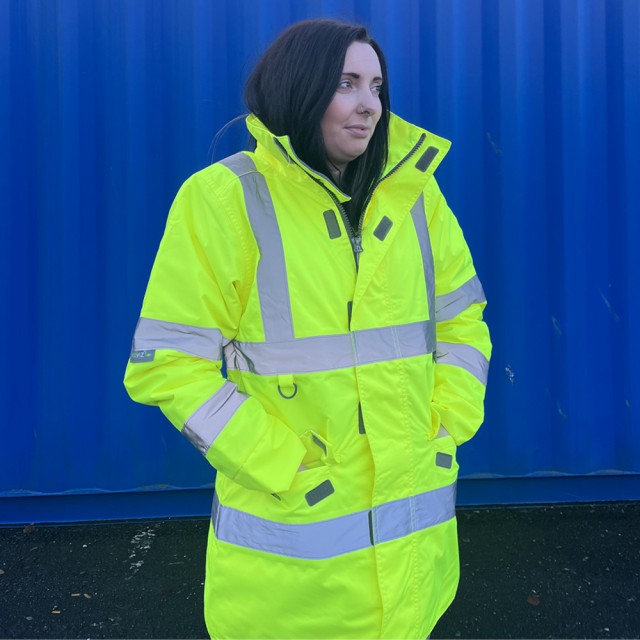 ISO 20471 Class 3 Women's Anorak Yellow EcoViz